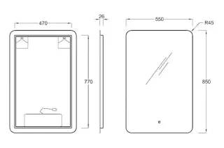 Зеркало с подсветкой Kerama Marazzi Pro PRO.mi.55\WHT 55 см белый